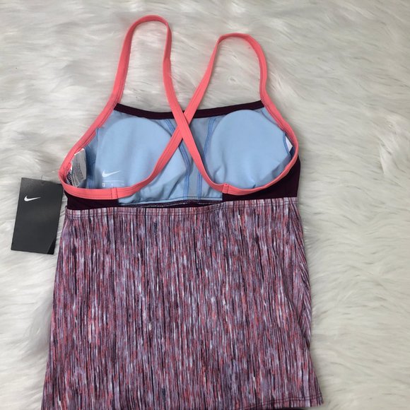 Nike 2 Piece Racerback Tankini Bikini & Bottom - Picture 4 of 6